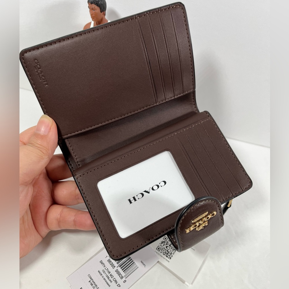 nwt Coach Medium Corner Zip Wallet gold/ maple color 2025 Fall - Picture 4 of 7